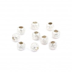 Perles rondes diamanté 3mm - Argent 925 x 20pcs
