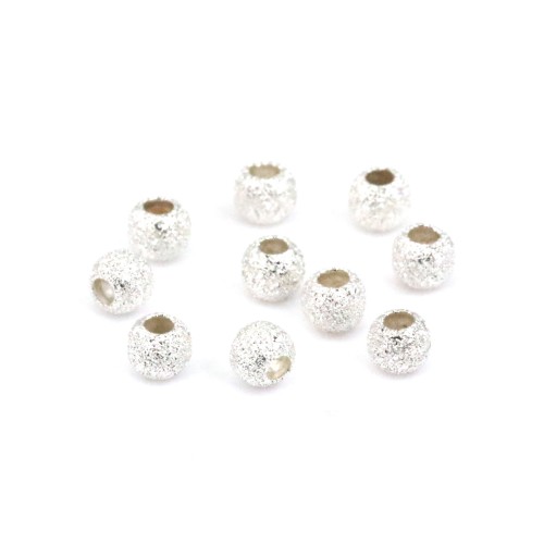 Diamond-cut round beads 2.5mm - Sterling Silver x 20pcs