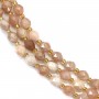 Moonstone orange olive faceted 6x8mm x 39cm