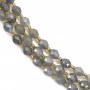 Labradorite olive facetté 6x8mm x 39cm