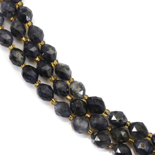 Cordiérite (Iolite) olive facetté 6x8mm x 39cm