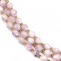Cristallo di kunzite verde sfaccettato 6x8mm x 39cm