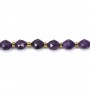 Faceted olive amethyst 6x8mm x 39cm