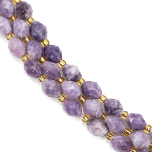 Lépidolite olive facetté 6x8mm x 39cm