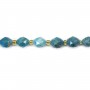 Apatite oliva facetada 6x8mm x 39cm
