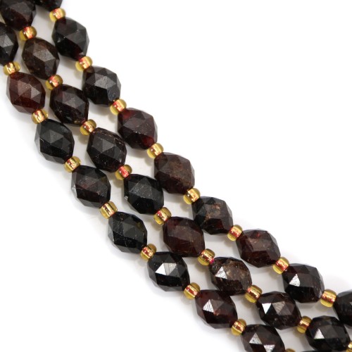 Facettierter olivgrüner Granat 5x6mm x 37cm (48 Stück)