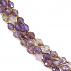 Quarzo Fantasma viola oliva sfaccettato 5x6mm x 38cm (47 pezzi)