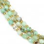 Faceted olive chrysoprase 5x6mm x 38cm (49 pieces)