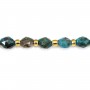 Chrysocolle olive facetté 5x6mm x 37cm (47pcs)