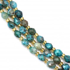 Crisocolla verde sfaccettata 5x6mm x 37cm (47 pezzi)