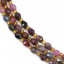 Faceted olive-shaped Ruby Sapphire 5x6mm x 39cm (48 pieces)