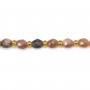 Moonstone multicolor black olive faceted 5x6mm x 39cm (50pcs)