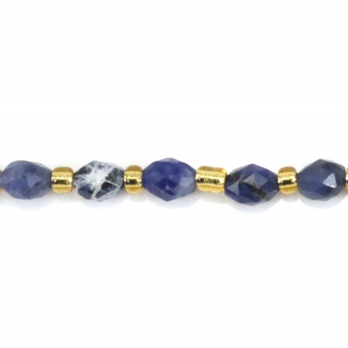 Sodalite olive faceted 4.5x5.5mm x 38cm (51pcs)
