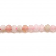 Opale di colore rosa, a forma di rondella sfaccettata, 4 * 2.5mm x 33cm
