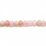 Pink opal, faceted round shape, 4 * 2.5mm x 33cm