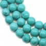 Treated round green turquoise 14mm x 40cm