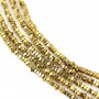 Hämatit goldene facettierte quadratische Rondelle 2x4mm x 40cm
