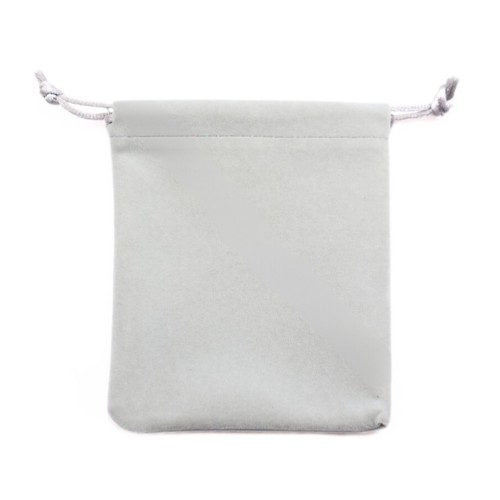 Bolsa de veludo cinza claro, 10x12cm x 1 unidade