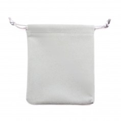 Pochette en velours gris clair, 10x12cm x 1pc