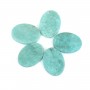 Cabochão de Amazonita do Peru oval plano 13x18mm x 1 peça