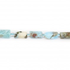 Larimar in barocker Form 7x11mm x 40cm