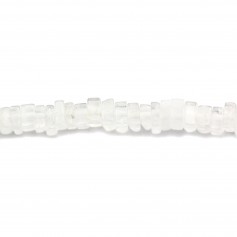 Cristal de rocha, forma de disco quadrado, 2.5x4.5mm x 38cm