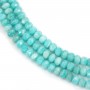Amazonite Faceted Rondelle 4x6mm x 40cm