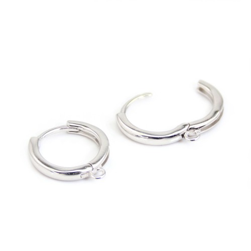 Creolo Dormeuse da decorare 14mm - Argento 925 rodio x 2pz