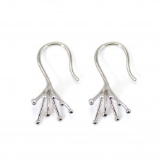 Ohrkralle für Halb-Piercing - 25mm - Rhodiniertes 925er Silber x 2 Stück