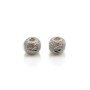 Bolas de diamante, plata 925, 7mm x 4 uds.