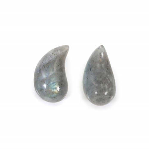 Labradorite goutte semi percé 10x20mm x 1pc