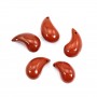 Pendente in diaspro rosso a goccia 10x20mm x 1pz
