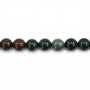 Jaspe Sanguin (Héliotrope) rond 10mm x 38cm