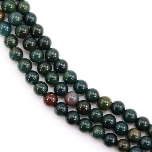 Bloodstone (Heliotrope) round 10mm x 38cm