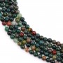 Blood Jasper (Heliotrope) round 2mm x 40cm
