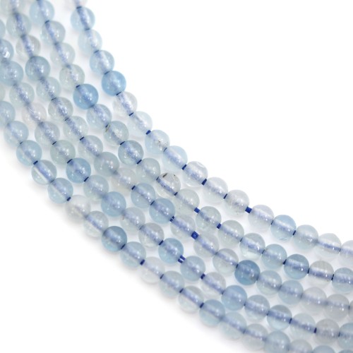 Aguamarina redonda 3mm x 40cm