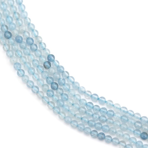 Aquamarin rund 2mm x 39cm