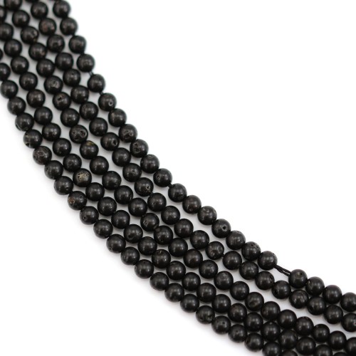 Gemstone de lave rond 2mm x 39cm