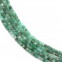 Faceted emerald cube 2mm x 39cm