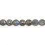 Labradorite ronde plate facette 8mm x 39cm