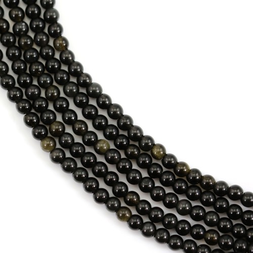 Obsidiana redonda 3mm x 39cm