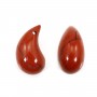 Pendentif Jaspe rouge goutte 10x20mm x 1pc