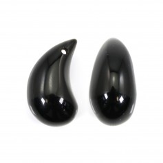 Pendentif Obsidienne goutte 10x20mm x 1pc