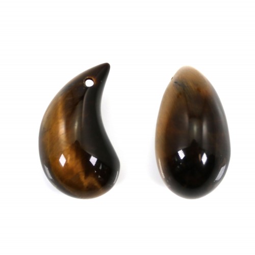 Tiger Eye drop pendant 10x20mm x 1pc