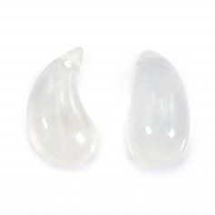 Pendentif Cristal de roche goutte 10x20mm x 1pc