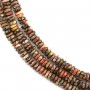 Leopard Jasper rondelle - Heishi - 2x6mm x 39cm