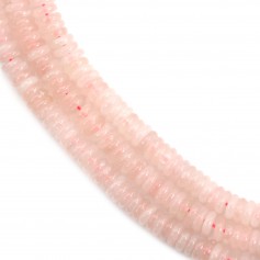 Quarzo rosa rotondo - Heishi - 2x6mm x 39cm