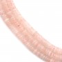 Rose quartz rondelle - Heishi - 2x6mm x 39cm