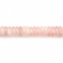 Quartz rose rondelle - Heishi - 2x6mm x 39cm