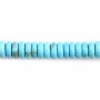 Howlite tingida de turquesa em formato de disco - Heishi - 2x6mm x 39cm